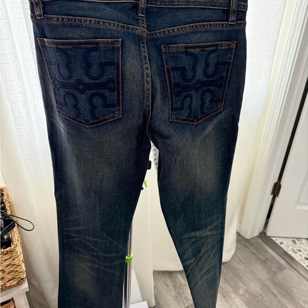 Tory Burch Women's Blue Boot Cut Jeans - Picture 12 of 13